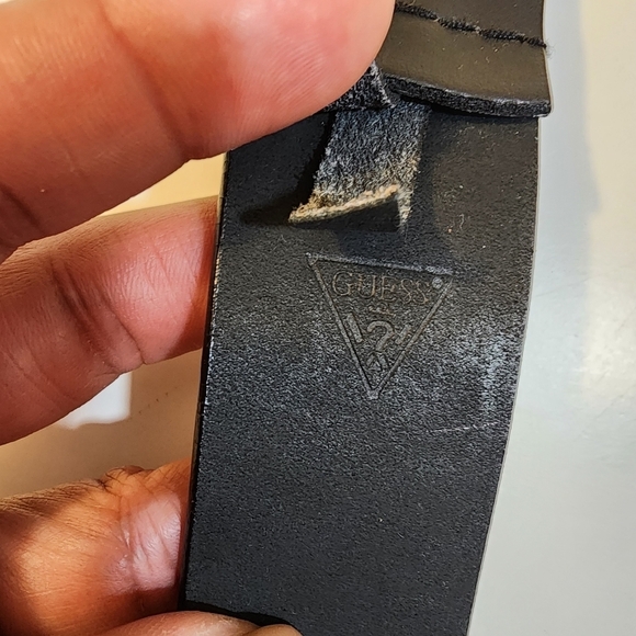 GUESS women's black  Bohemian embelished leather belt with metal backle M - Picture 3 of 13